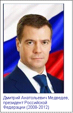  
Дмитрий Анатольевич Медведев, президент Российской Федерации (2008-2012)
